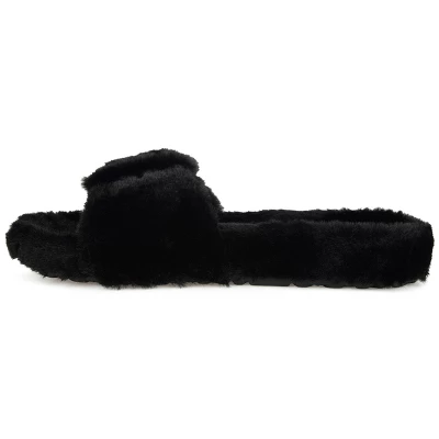 Journee Collection Women's Faux Fur Shadow Slipper 3 Journee Collection Women's Faux Fur Shadow Slipper