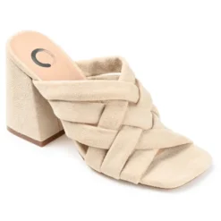 Journee Collection Womens Dorisa Open Square Toe Block Heel Sandals -Noble Heels GUEST 47234b56 5f92 48e9 89bd 83c934dbbb22