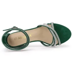 Allegra K Women's Rhinestones Strappy Chunky Heel 20 Allegra K Women's Rhinestones Strappy Chunky Heel -Noble Heels GUEST 49303d4d e878 4e70 bb96 e88253cfe27c