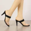 Allegra K Women's Clear Strap Stiletto Heel Slides Sandals -Noble Heels GUEST 4a1b92d3 9951 460f aea1 f1c529025289