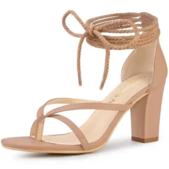 Allegra K Women's Flip Flops Chunky Heel Lace Up Heels Sandals 17 Allegra K Women's Flip Flops Chunky Heel Lace Up Heels Sandals -Noble Heels GUEST 4b5ee2b8 5a12 413c b508 35a42048d6be