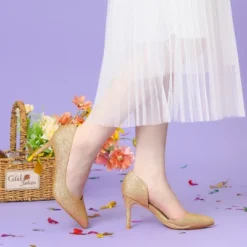 Perphy Glitter Pump Pointed Toe Slip-on Stiletto Heels Pumps For Women -Noble Heels GUEST 531abd47 7f21 436a be27 e95fc91aa2df