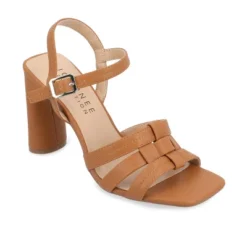 Journee Collection Womens Gibssen Ankle Strap Covered Block Heel Sandals -Noble Heels GUEST 559215ab 1a1b 4392 9451 4629bc660887
