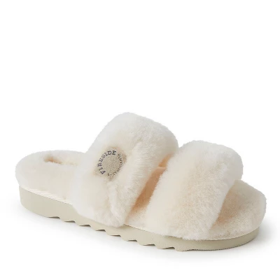 Dearfoams Women's Benalla Genuine Shearling Double Band Slide Slippers 10 Dearfoams Women's Benalla Genuine Shearling Double Band Slide Slippers - Image 8