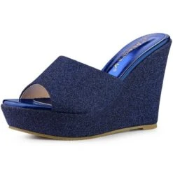 Allegra K Women's Glitter Platform Slip-on Wedge Heels Sandals 24 Allegra K Women's Glitter Platform Slip-on Wedge Heels Sandals -Noble Heels GUEST 5741ffde 0eb5 496f 8ace 95e0cd444383