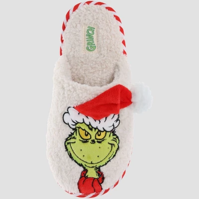 The Grinch Women's Holiday Scuff Slippers - Ivory 9 The Grinch Women's Holiday Scuff Slippers - Ivory - Image 7