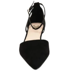 Journee Collection Womens Arkie Buckle Pointed Toe Sliver Wedge -Noble Heels GUEST 58572b37 2755 42bf 9758 5f49f37167c9