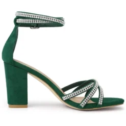 Allegra K Women's Rhinestones Strappy Chunky Heel 22 Allegra K Women's Rhinestones Strappy Chunky Heel -Noble Heels GUEST 58766e1c 7d5a 4b4f 9875 52158abe1e33