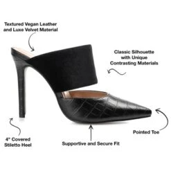 Journee Collection Womens Sutonn Mules High Stiletto Pointed Toe Pumps -Noble Heels GUEST 58fc49db d6c0 466a ad3c c80773e6c447