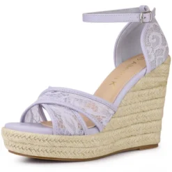 Allegra K Women's Ankle Strap Espadrille Wedge Heel Wedge Sandals -Noble Heels GUEST 5be25c14 372e 4be9 bcc6 d770b4cb4f56
