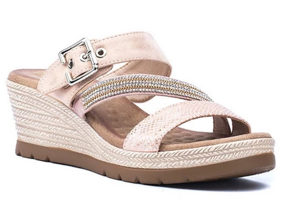 GC Shoes Monica Embellished Comfort Slide Wedge Sandals 8 GC Shoes Monica Embellished Comfort Slide Wedge Sandals - Image 6