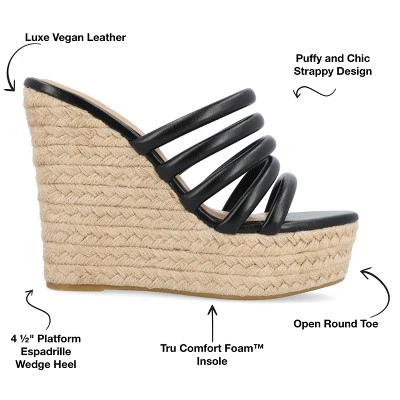Journee Collection Womens Cynthie Tru Comfort Foam Slip On Espadrille Wedge Sandals 9 Journee Collection Womens Cynthie Tru Comfort Foam Slip On Espadrille Wedge Sandals - Image 7