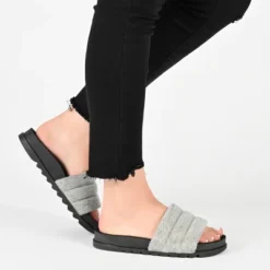 Journee Collection Womens Lazro Tru Comfort Foam Slide Flat Sandals -Noble Heels GUEST 5f1a43e9 c279 4b94 9972 44328663f41a