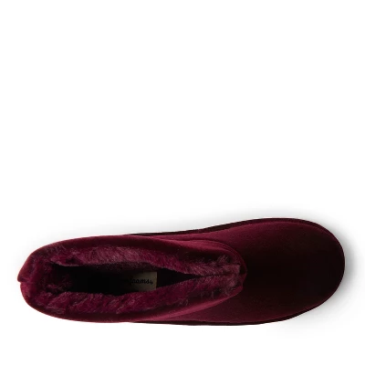 Dearfoams Women's Sara Shiny Velour Bootie Slippers 6 Dearfoams Women's Sara Shiny Velour Bootie Slippers - Image 4