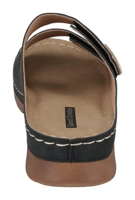 GC Shoes Gretchen Double Velcro Band Comfort Slide Flat Sandals 4 GC Shoes Gretchen Double Velcro Band Comfort Slide Flat Sandals - Image 2
