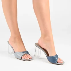 Journee Collection Womens Aylia Clear Block Heel Soft Vegan Leather Slip On Sandals -Noble Heels GUEST 6303dccc 2946 4a06 9dda 9e8e801eaa74