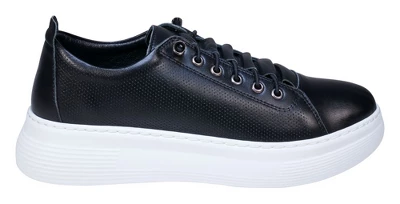 Cools 21 Graze Hidden Lace Perforated Memory Foam Platform Leather Sneakers 3 Cools 21 Graze Hidden Lace Perforated Memory Foam Platform Leather Sneakers