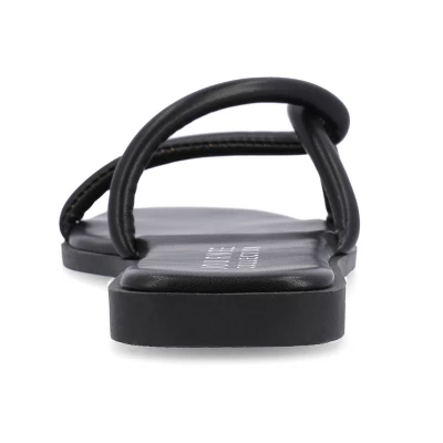 Journee Collection Womens Lauda Tru Comfort Foam Vegan Leather Slip On Sandals 4 Journee Collection Womens Lauda Tru Comfort Foam Vegan Leather Slip On Sandals - Image 2