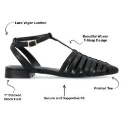 Journee Collection Womens Alivia Ankle Strap Block Heel Pointed Toe Flats -Noble Heels GUEST 6e9bde8b e709 4ceb bc71 5df3d0e3cbd6