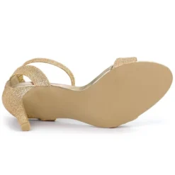 Allegra K Women's Glitter Ankle Strap Stiletto High Heel Sandals -Noble Heels GUEST 70aafcf7 1e3f 478c a269 51fd065a5d37