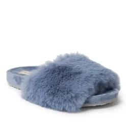 Dearfoams Women's Milly Plush Pile Faux Fur Molded Footbed Slide Slippers -Noble Heels GUEST 71253d9a eae9 41bc bde4 7082dd0aee94