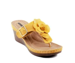 GC Shoes Flora Flower Comfort Slide Wedge Sandals 31 GC Shoes Flora Flower Comfort Slide Wedge Sandals -Noble Heels GUEST 71ca36b5 3758 4105 8d0e 5b8ee98bf5ce