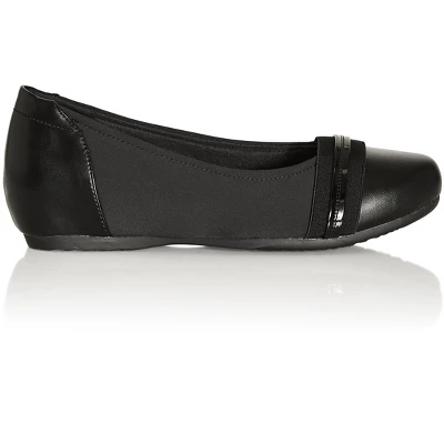 Women's WIDE FIT Marlie Ballet Flat - Black | CLOUDWALKERS 3 Women's WIDE FIT Marlie Ballet Flat - Black | CLOUDWALKERS