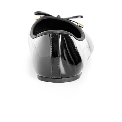 Women's WIDE FIT Patent Ballet Flat - Black | EVANS 4 Women's WIDE FIT Patent Ballet Flat - Black | EVANS - Image 2