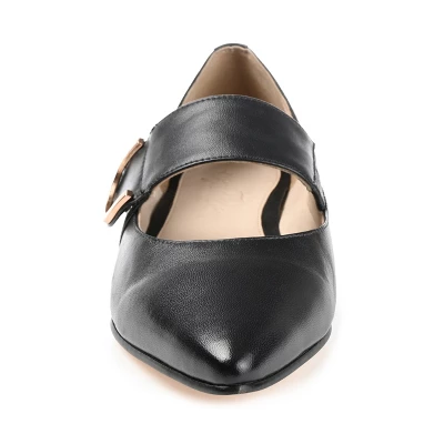 Journee Signature Womens Genuine Leather Emerence Loafer Pointed Toe Slip On Flats 7 Journee Signature Womens Genuine Leather Emerence Loafer Pointed Toe Slip On Flats - Image 5