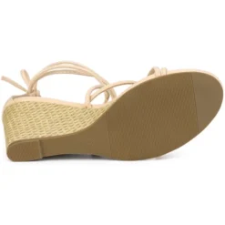 Allegra K Women's Lace Up Strappy Low Wedges Sandals -Noble Heels GUEST 77f3606d 4224 4aad bb82 554e76f4d451