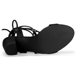 Allegra K Women's Lace Up Block High Heels Sandals 22 Allegra K Women's Lace Up Block High Heels Sandals -Noble Heels GUEST 788c9e2b 9a8e 4773 b9b5 ab32d5a17593