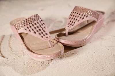 GC Shoes Kiara Embellished Comfort Slide Wedge Sandals 7 GC Shoes Kiara Embellished Comfort Slide Wedge Sandals - Image 5