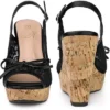 Perphy Platform Heels Lace Bow Slingback Wedge Sandals For Women -Noble Heels GUEST 7ba0c35a a7c9 4f31 baf4 c8bda0be55f9