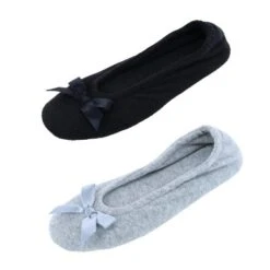 CTM Women's Terry Ballerina Slipper House Shoe (Pack Of 2) -Noble Heels GUEST 7bac1dcd bc08 4659 972a 5907d1f16875