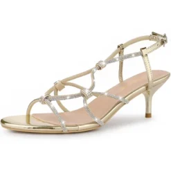 Allegra K Women's Rhinestone Strappy Slingback Stiletto Heel Sandals 14 Allegra K Women's Rhinestone Strappy Slingback Stiletto Heel Sandals -Noble Heels GUEST 7dc8865a ff05 461f b758 88e778362e6c