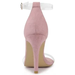 Allegra K Women's Open Toe Clear Ankle Strap Stiletto Heel Sandals -Noble Heels GUEST 82aed484 7b44 42cb bceb 8c73cf47c455