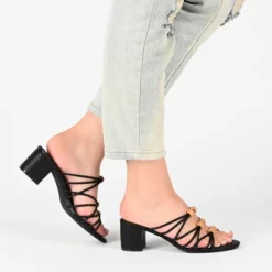 Journee Collection Womens Kennadi Multi Strap Block Heel Sandals -Noble Heels GUEST 836a96d9 8d38 4045 883f 01f871dbcf52