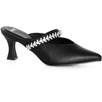 Women's WIDE FIT Paisley Heel - Black | AVENUE 9 Women's WIDE FIT Paisley Heel - Black | AVENUE - Image 7