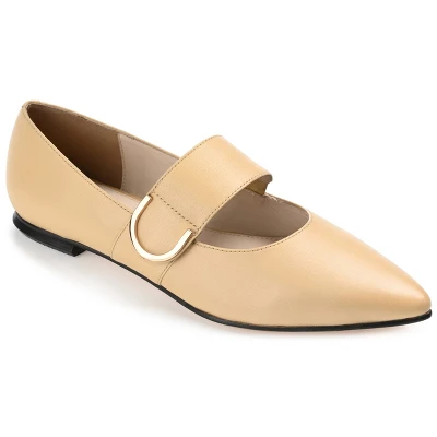 Journee Signature Womens Genuine Leather Emerence Loafer Pointed Toe Slip On Flats 14 Journee Signature Womens Genuine Leather Emerence Loafer Pointed Toe Slip On Flats - Image 12