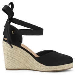 Allegra K Women's Closed Toe Espadrilles Wedges Tie Up Wedge Sandals -Noble Heels GUEST 88470b9f d234 4c47 89f7 989af5682dec