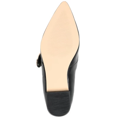 Journee Signature Womens Genuine Leather Emerence Loafer Pointed Toe Slip On Flats 6 Journee Signature Womens Genuine Leather Emerence Loafer Pointed Toe Slip On Flats - Image 4