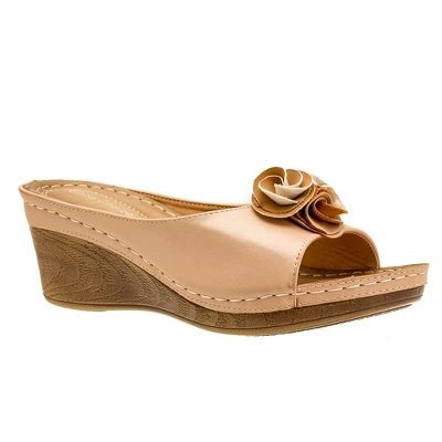 GC Shoes Sydney Flower Comfort Slide Wedge Sandals 17 GC Shoes Sydney Flower Comfort Slide Wedge Sandals - Image 15