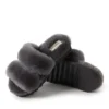 Dearfoams Women's Benalla Genuine Shearling Double Band Slide Slippers
