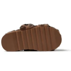 Dearfoams Women's Benalla Shearling Double Band Slide On Sawtooth Outsole -Noble Heels GUEST 90fa943d 76ef 4080 9567 e90784bcff4d