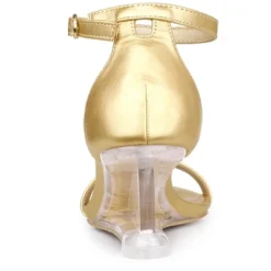 Allegra K Women's Ankle Strap Low Wedge Clear Heels Sandals -Noble Heels GUEST 9243dae3 020e 41f5 8baa b90debed00ca