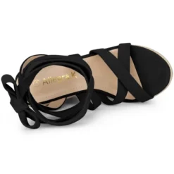 Allegra K Women's Espadrilles Platform Heels Lace Up Wedge Sandals -Noble Heels GUEST 949e129e 588e 401e 9577 3d236db58981