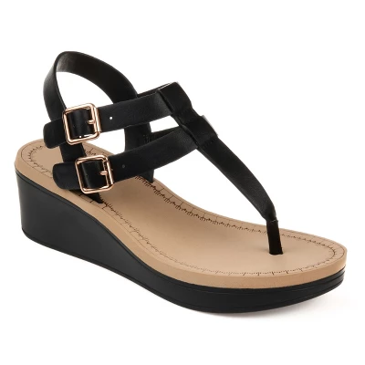 Journee Collection Womens Bianca Tru Comfort Foam Wedge Heel Buckle Sandals 11 Journee Collection Womens Bianca Tru Comfort Foam Wedge Heel Buckle Sandals - Image 9