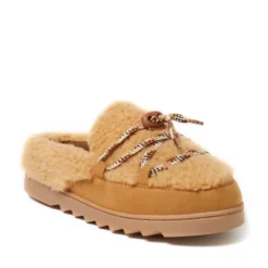 Dearfoams Women's Giselle Lace Up Teddy Clog Slipper -Noble Heels GUEST 9589f991 3df5 4762 a601 84fbe799a7a0