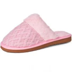 Alpine Swiss Grace Womens Cable Knit Memory Foam Scuff Slippers -Noble Heels GUEST 95e042ec 82f5 4302 beb9 d9b0e2fc6f2f