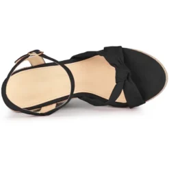 Allegra K Women's Platform Slingback Espadrille Wedge Heel Sandals -Noble Heels GUEST 96f842a3 1402 440d bf16 852da773d916